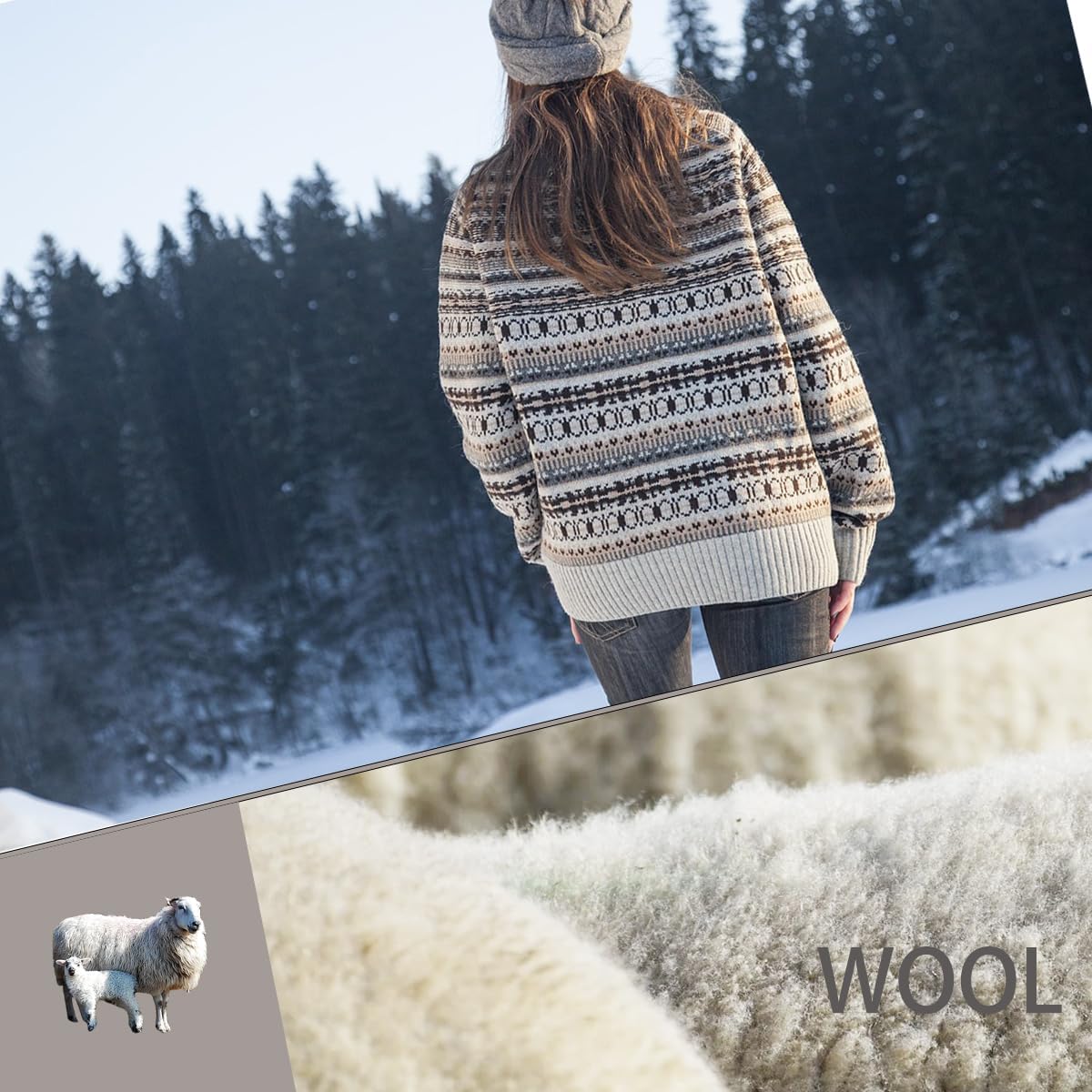 Wool Winter Plaid Scarf - Soft Warm Tartan Checkered Fashion Scarf for Women and Men 7