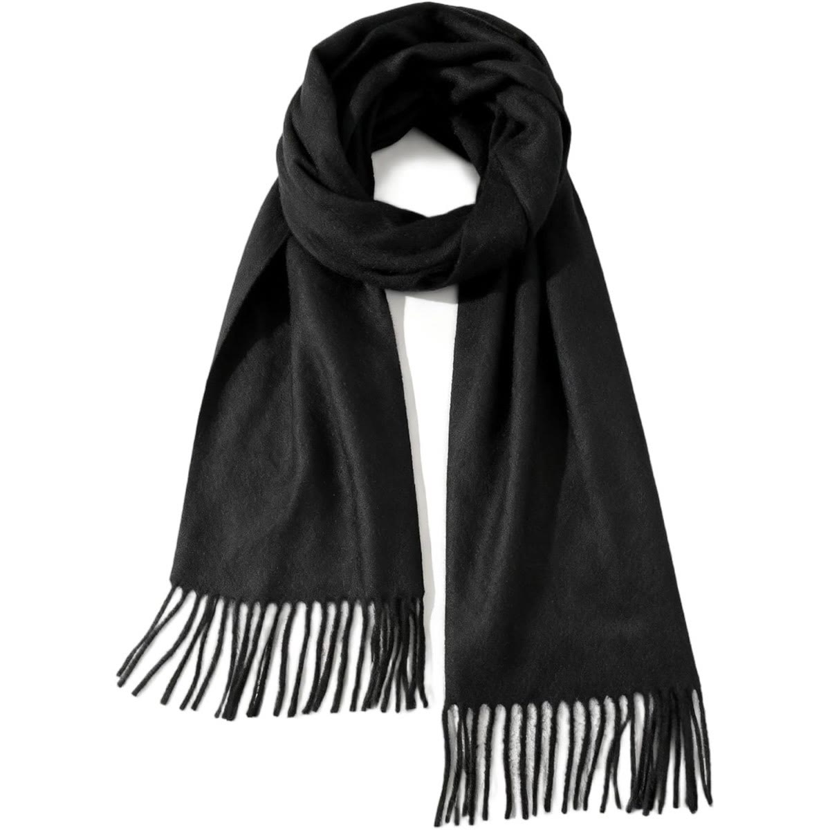 Cashmere Winter Scarf - Soft Plaid & Solid Pashmina Wrap for Women and Men