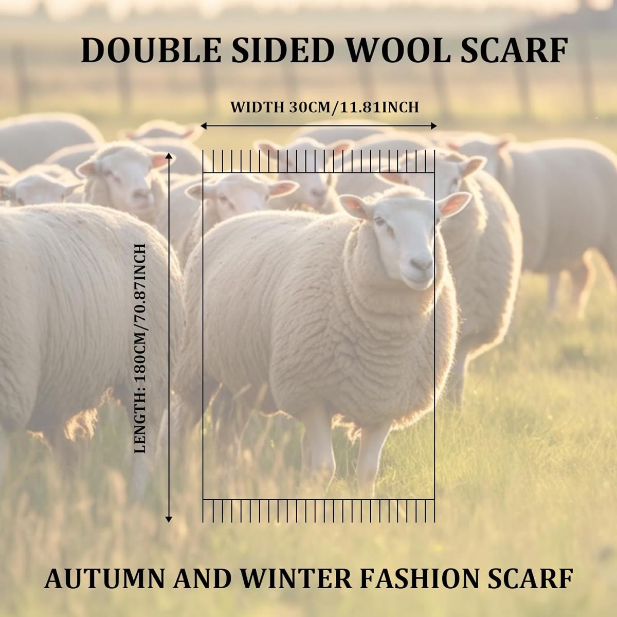 Pure Merino Wool Scarf for Men and Women | Thick Warm Winter Wrap, Extra-Long Versatile Styling, Ultra-Soft No Itch 2