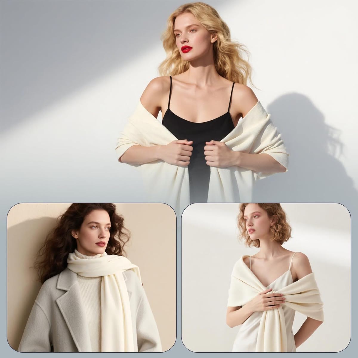 Knitted Wool Scarf for Women and Men | Soft Warm Winter Wrap Scarf with Fringe, 70.9" x11.8" Versatile Cold Weather Styling 6